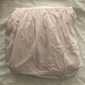 Simply Shabby Chic Target queen bedskirt solid pale pink split corners 15" drop